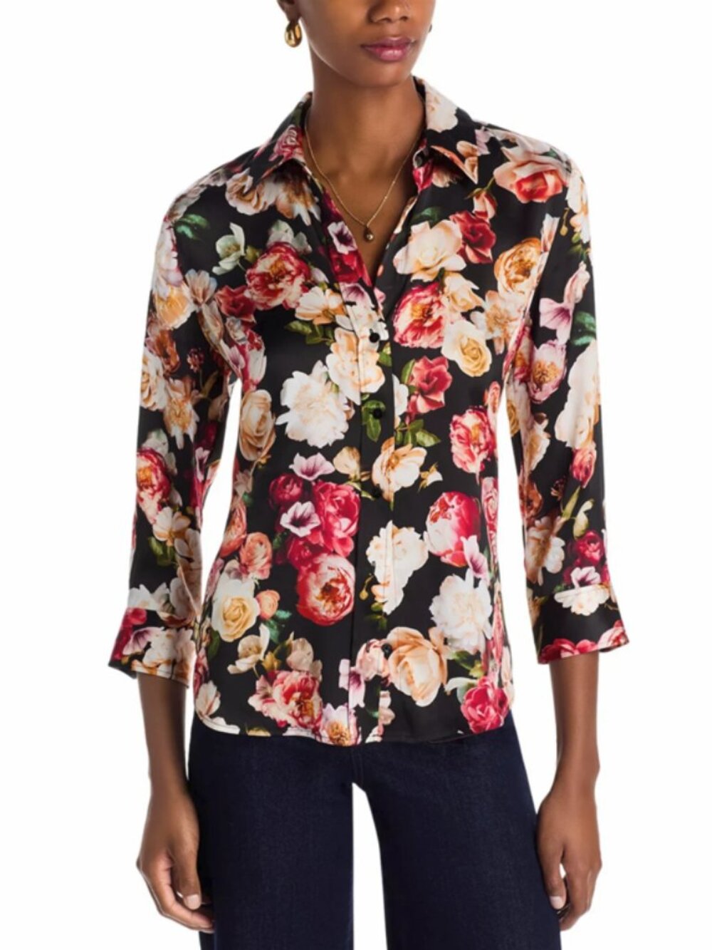 L'AGENCE Dani Silk Blouse Size Small-MSRP $380